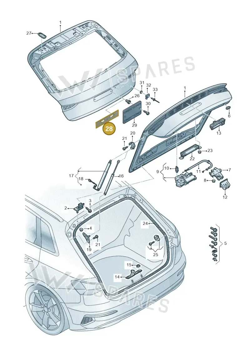 8D0853419F — Audi A3 Sportback (2019-2021) diagram 596827000, position 28