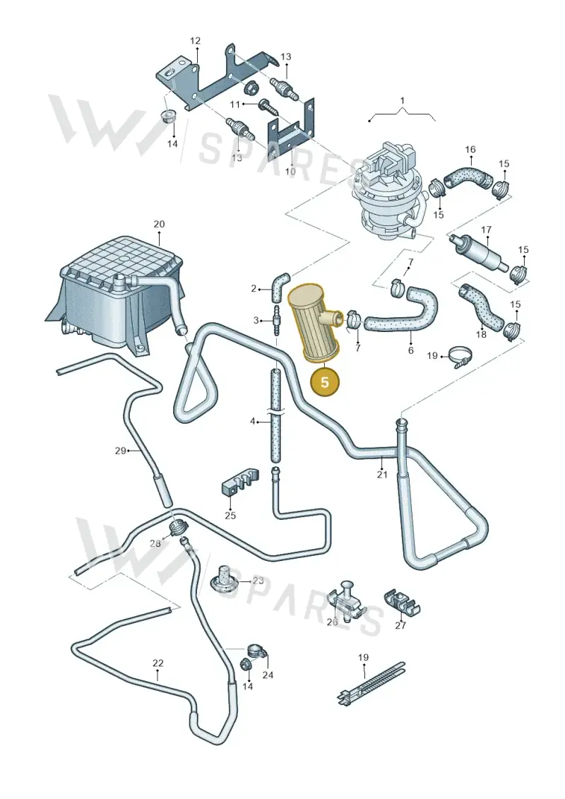 8D0906321 — Audi A6 2.7 TDI (2008-2011) diagram 448201750, position 5