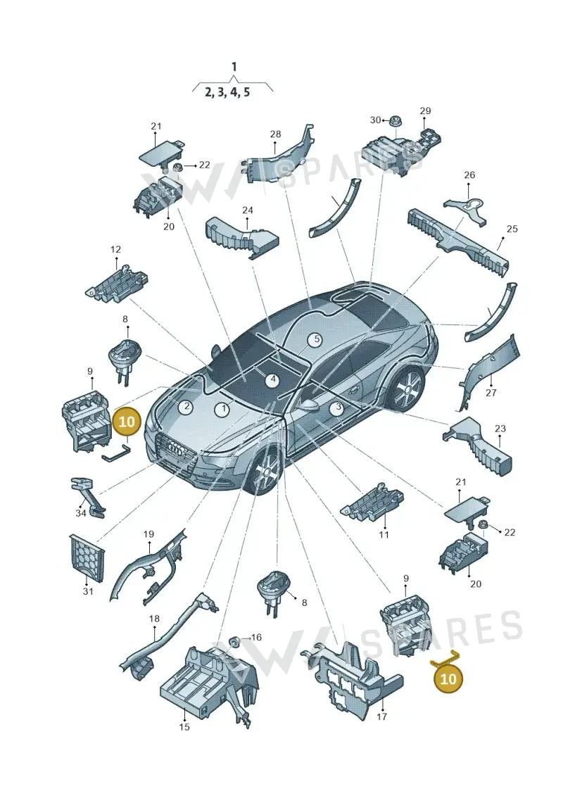 8D0937083 — Audi RS5 Coupe (2010-2015) diagram 620971800, position 10