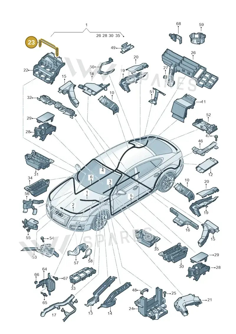 8D0937083 — Audi RS7 Sportback (2013-2018) diagram 765971800, position 23
