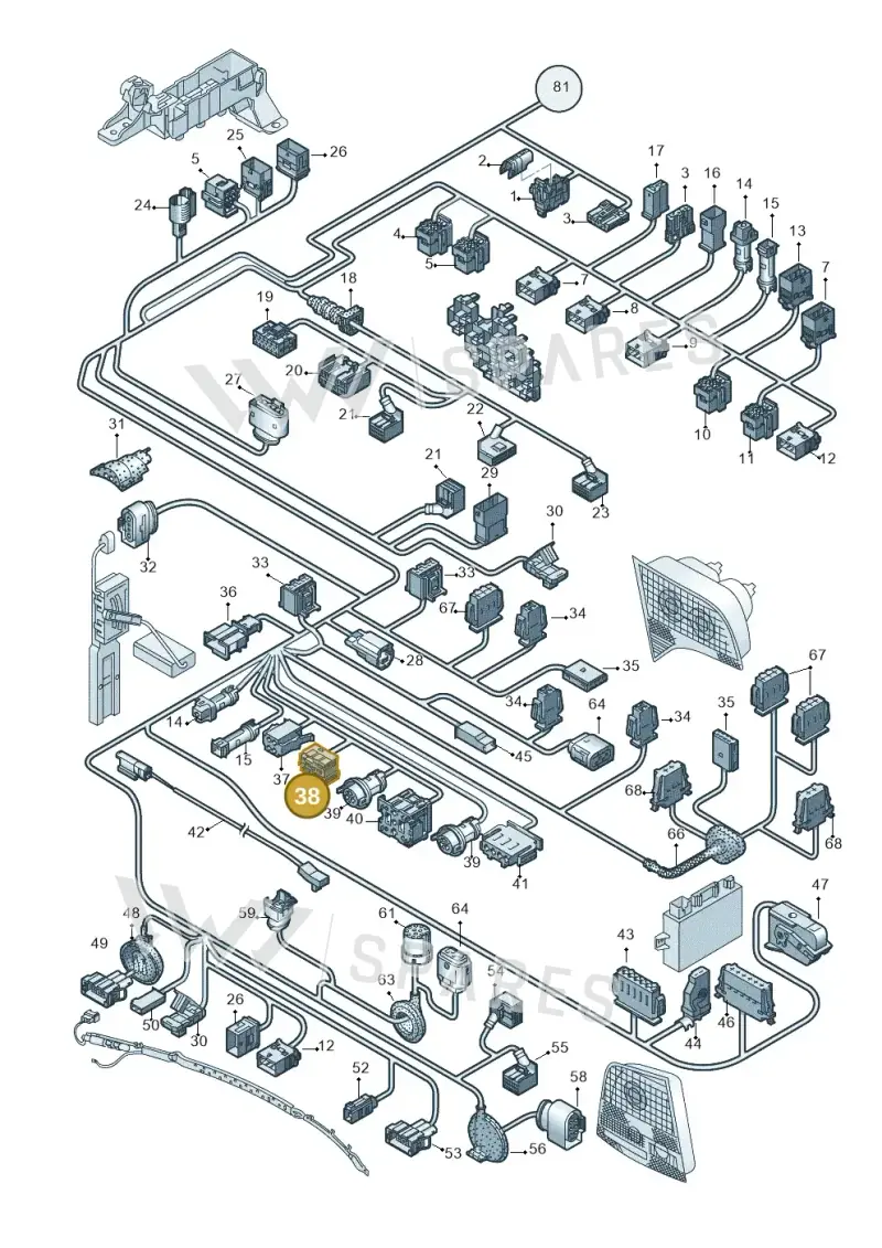 8D0937528 — Audi A4/S4/Av./qu.     05> (2005-) diagram 454971810, position 38