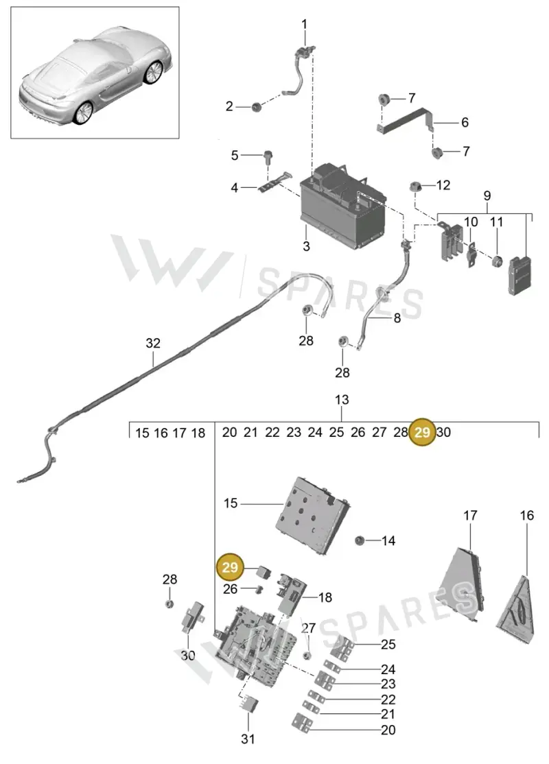 8D0951253 — Porsche Cayman GT4 (2015-2016) diagram p45902006, position 29