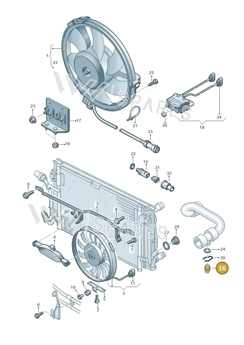 8D0959481B — Audi A6 Allroad qu. (2000-2005) diagram 260959500, position 16