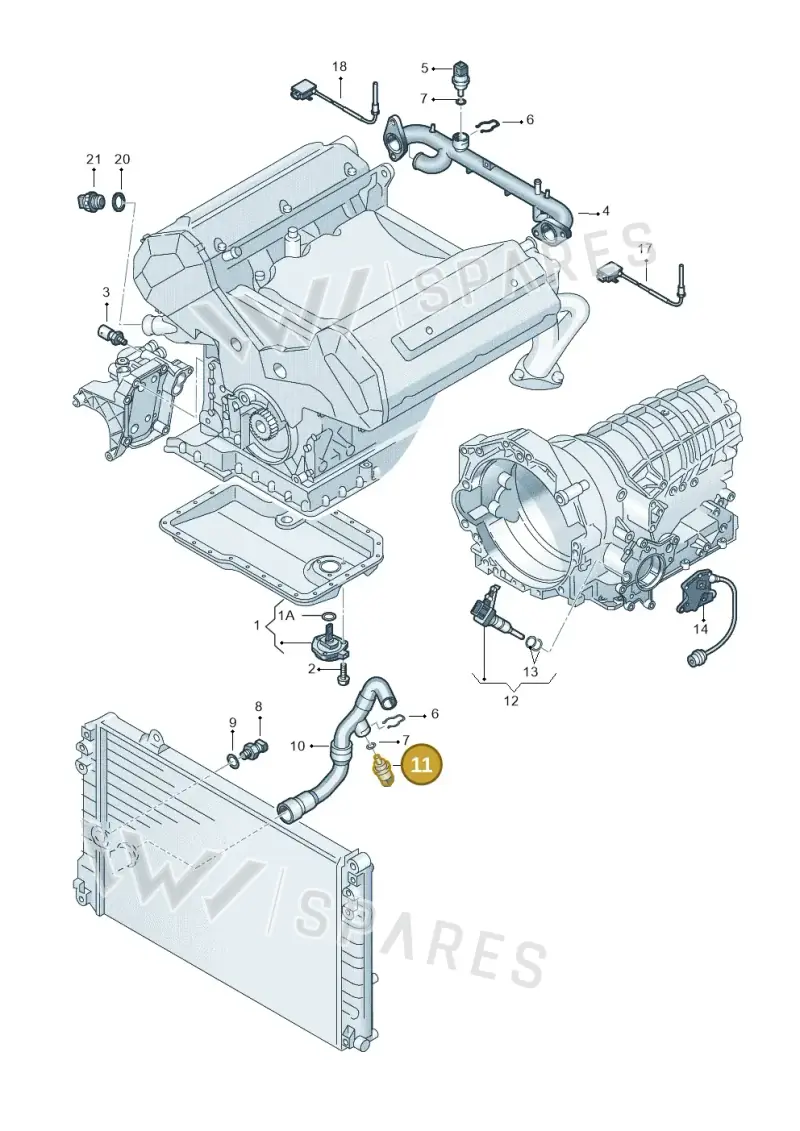 8D0959481B — Audi RS6 qu. (2003-2004) diagram 255919800, position 11