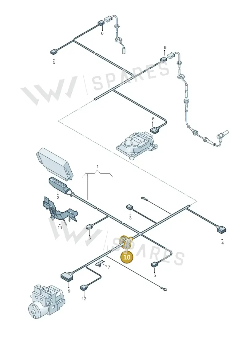 8D0971871E — Audi RS6 qu. (2003-2004) diagram 264972790, position 10