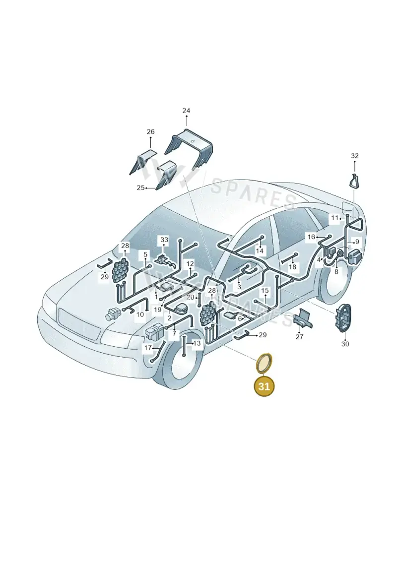 8D0971882 — Audi RS6 qu. (2003-2004) diagram 260972000, position 31
