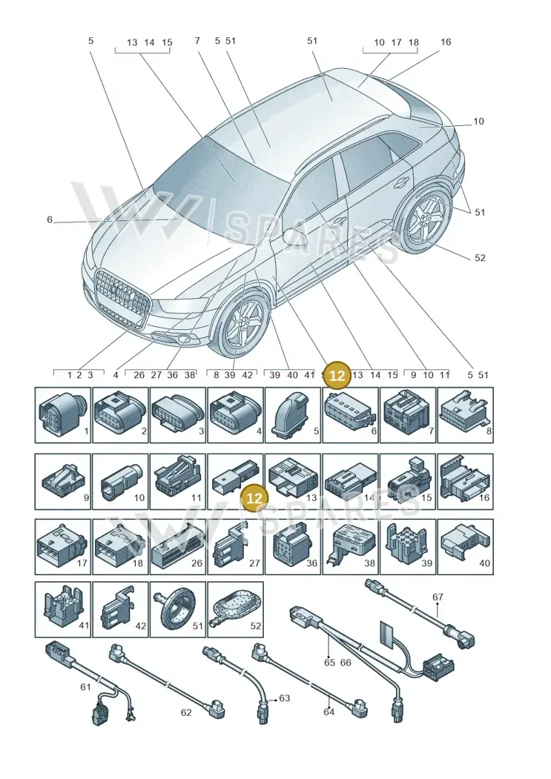 8D0972623AA — Audi Q3 1.4 (2016-) diagram 728971790, position 12