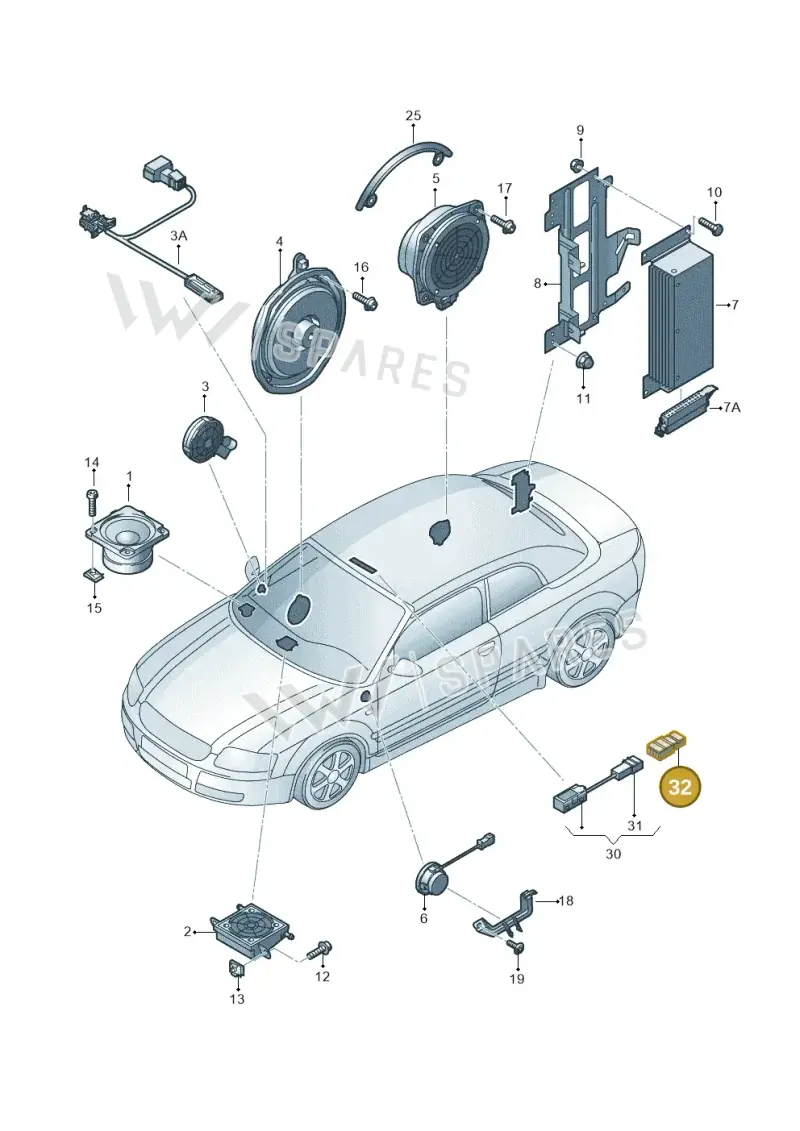 8D0972643 — Audi RS4 Cabrio qu.    08> (2007-) diagram 273035350, position 32
