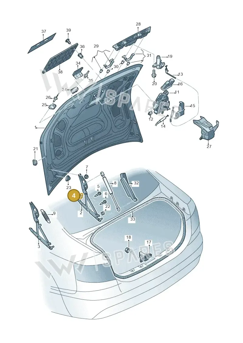 8D5827499 — Audi A6 2.7 TDI (2008-2011) diagram 448827000, position 4