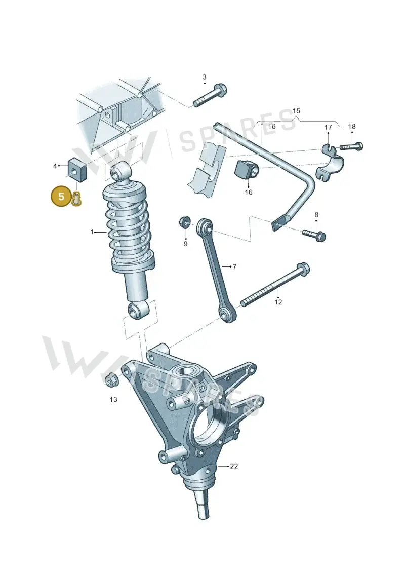 8D5827499 — Audi R8 Spyder (2015-2024) diagram 872511000, position 5