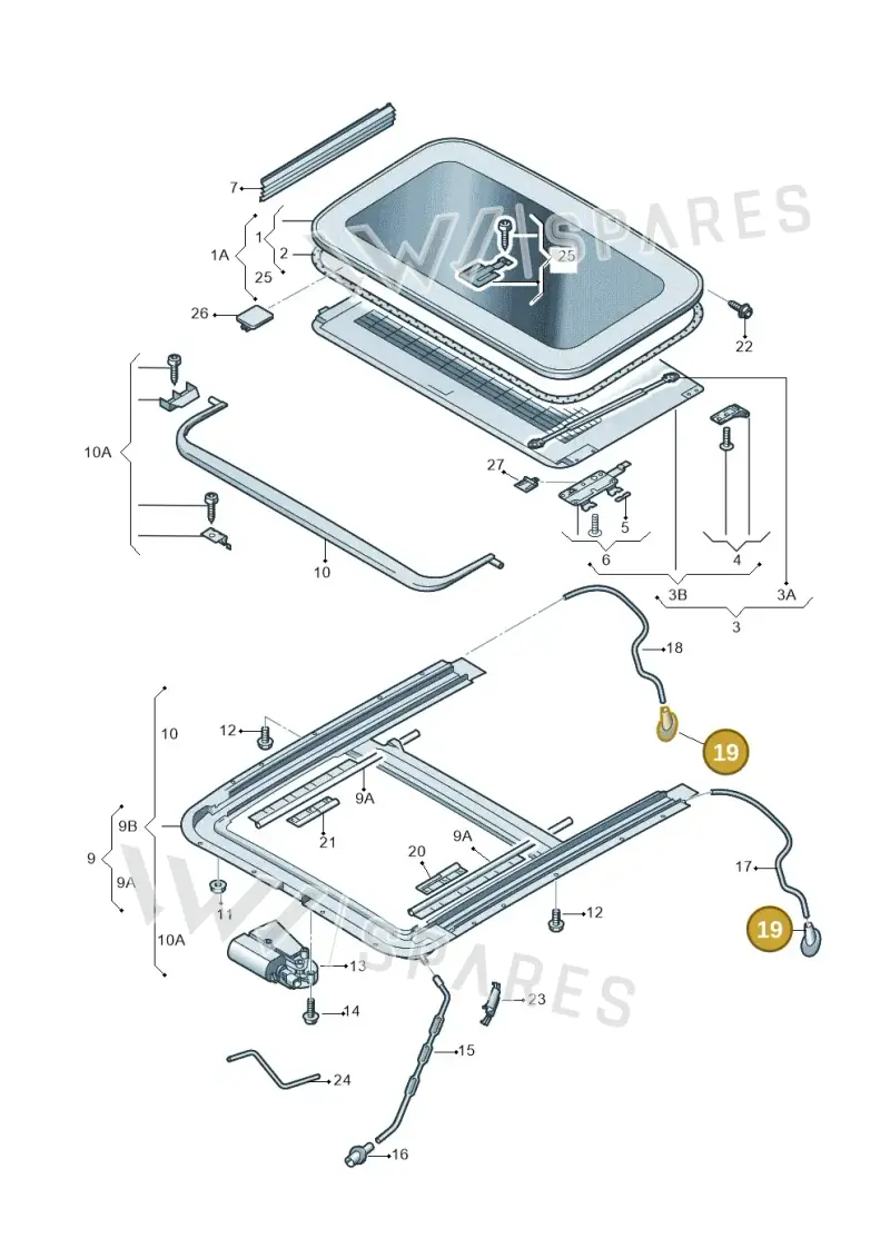 8D9877242B — Audi A6 2.7 TDI (2008-2011) diagram 448877000, position 19