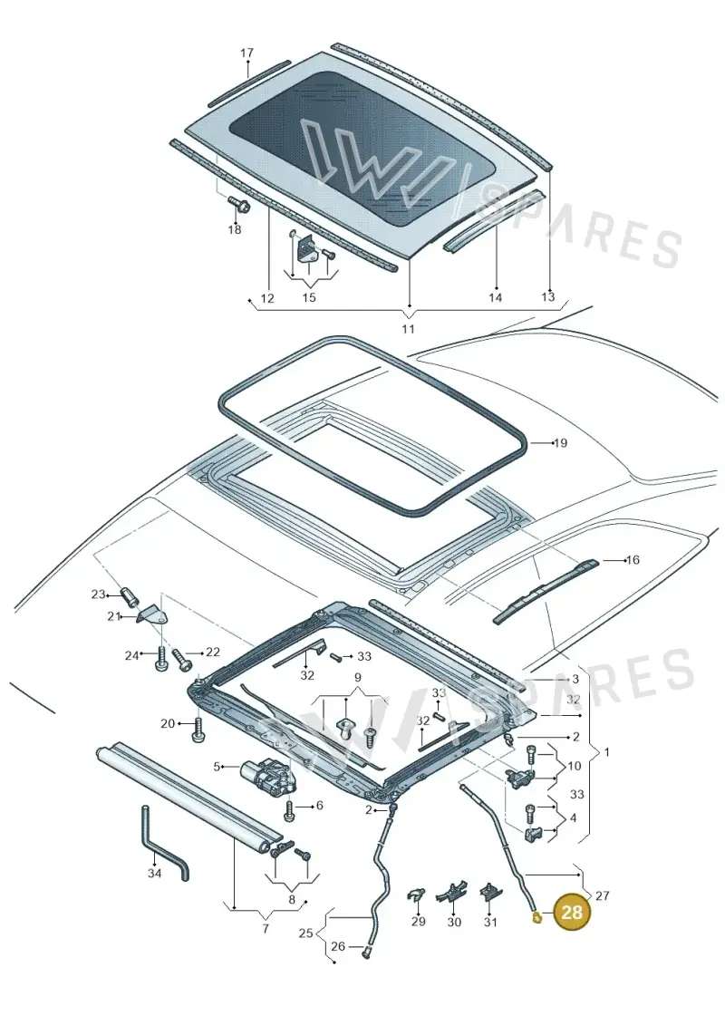 8D9877242B — Audi A5 Sportback (2011-2017) diagram 620877000, position 28