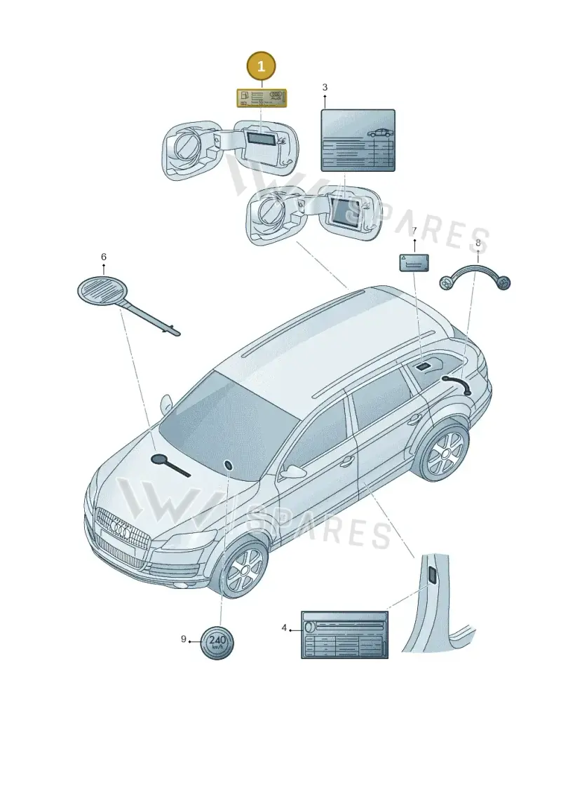 8E0010185E — Audi Q7 qu. 3.0 TDI (2009-2015) diagram 493010200, position 1