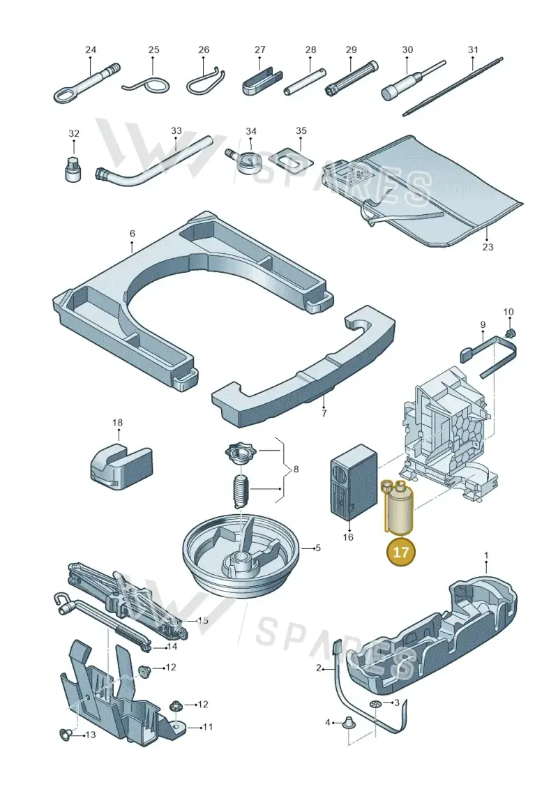 8E0012619 — Audi A3 Sportback (2012-2016) diagram 745011200, position 17