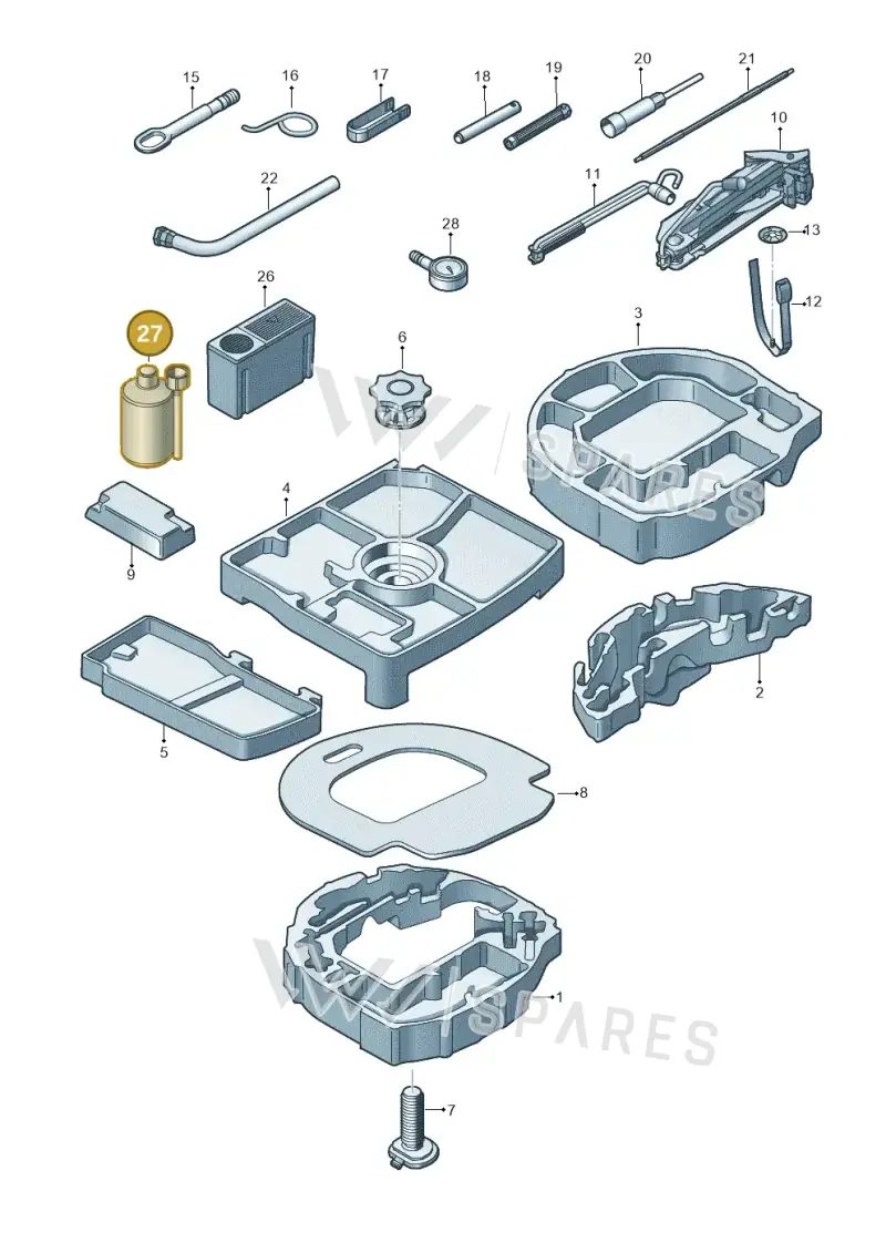 8E0012619 — Audi A1 Sportback (2014-2018) diagram 792011100, position 27