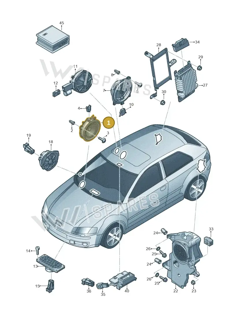 8E0035411B — Audi RS3 Sportback (2011-2012) diagram 412035350, position 1
