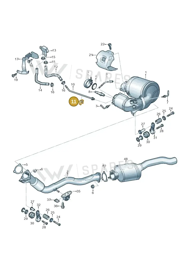 8E0131545 — Audi A8L (2017-2022) diagram 838253710, position 11