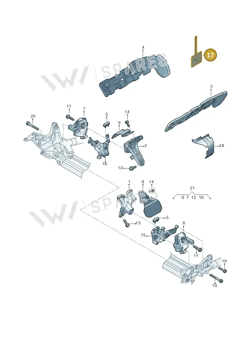 8E0199458E — Audi RS4 Av. qu. 4.2 (2012-2015) diagram 750199000, position 17