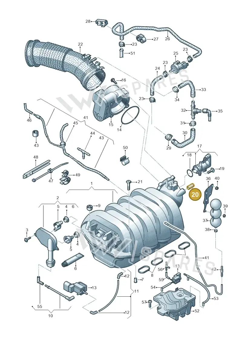 8E0201144 — Audi A6 2.7 TDI (2008-2011) diagram 620133830, position 20