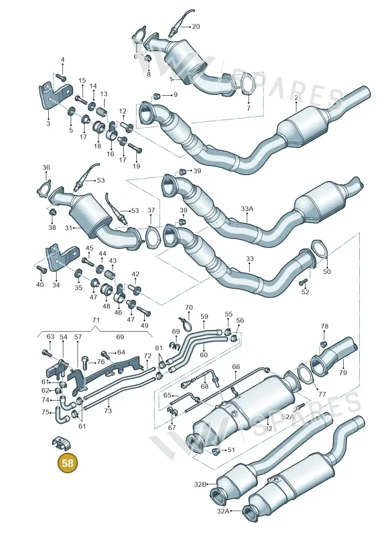8E0201190Q — Audi A4/S4 Cabrio./qu. 07> (2006-) diagram 454253720, position 58
