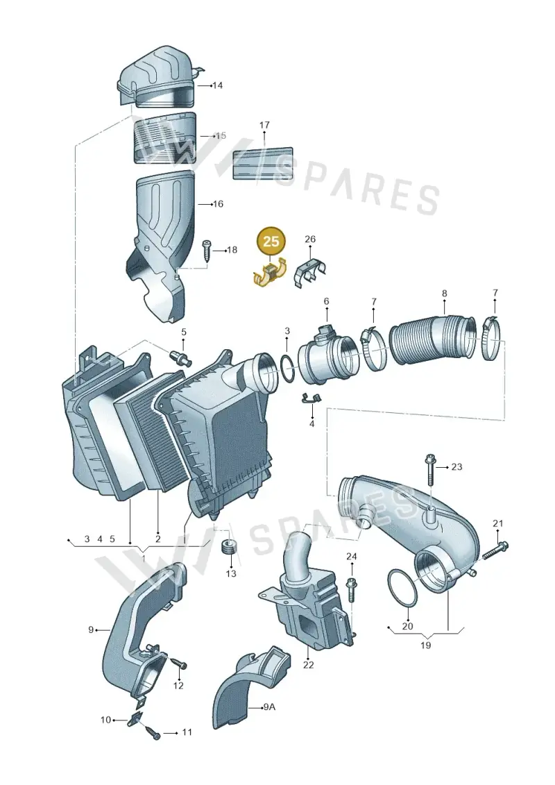 8E0201449T — Audi A4/S4/Av./qu.     05> (2005-) diagram 249133900, position 25