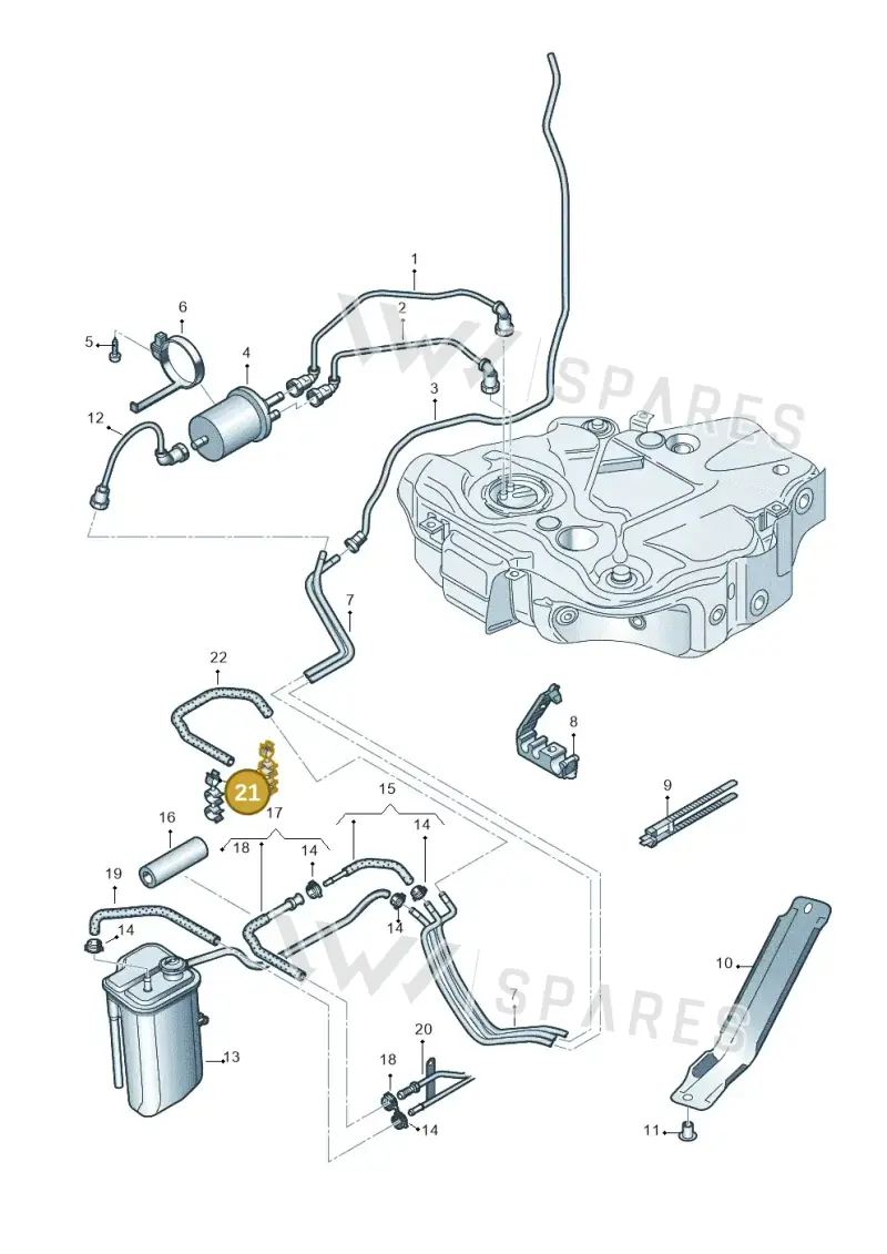 8E0201449T — Audi TTRS Plus Coupe (2009-2014) diagram 609201300, position 21