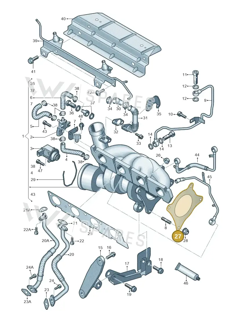 8E0253115D — Audi A6 2.7 TDI (2008-2011) diagram 412145650, position 27