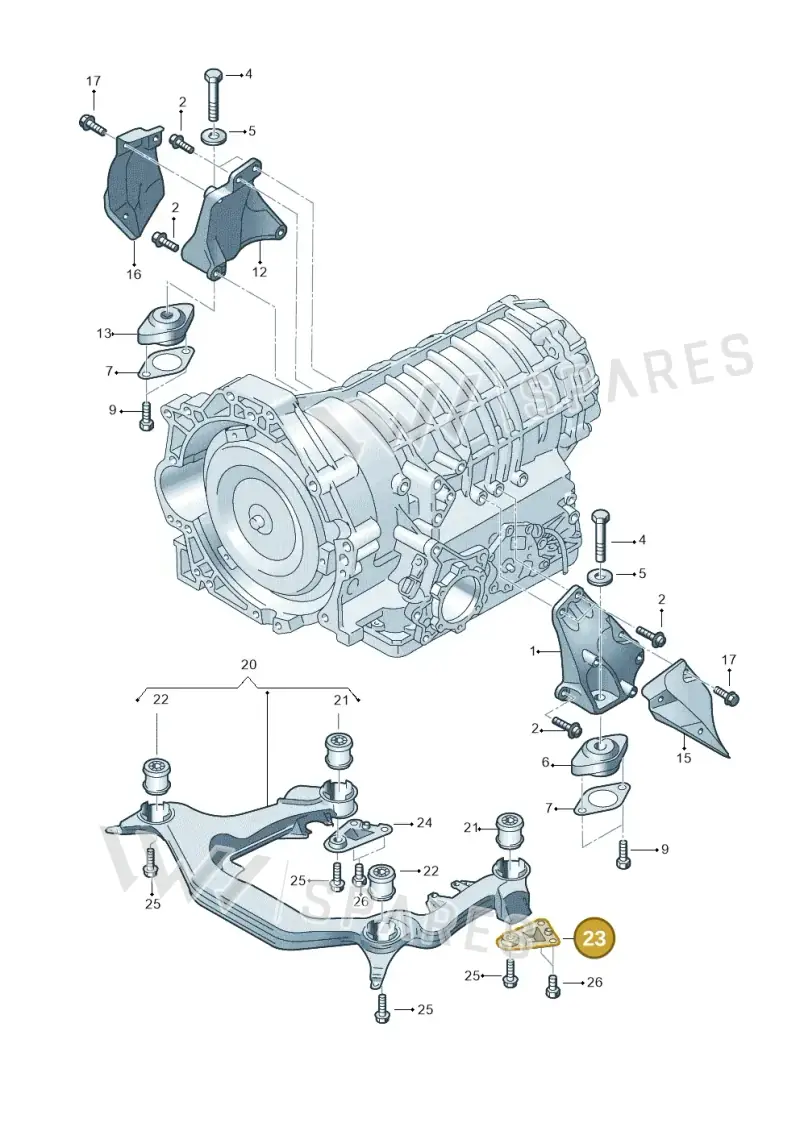 8E0399539B — Audi A4/S4 Cabrio./qu. 07> (2006-) diagram 249399810, position 23