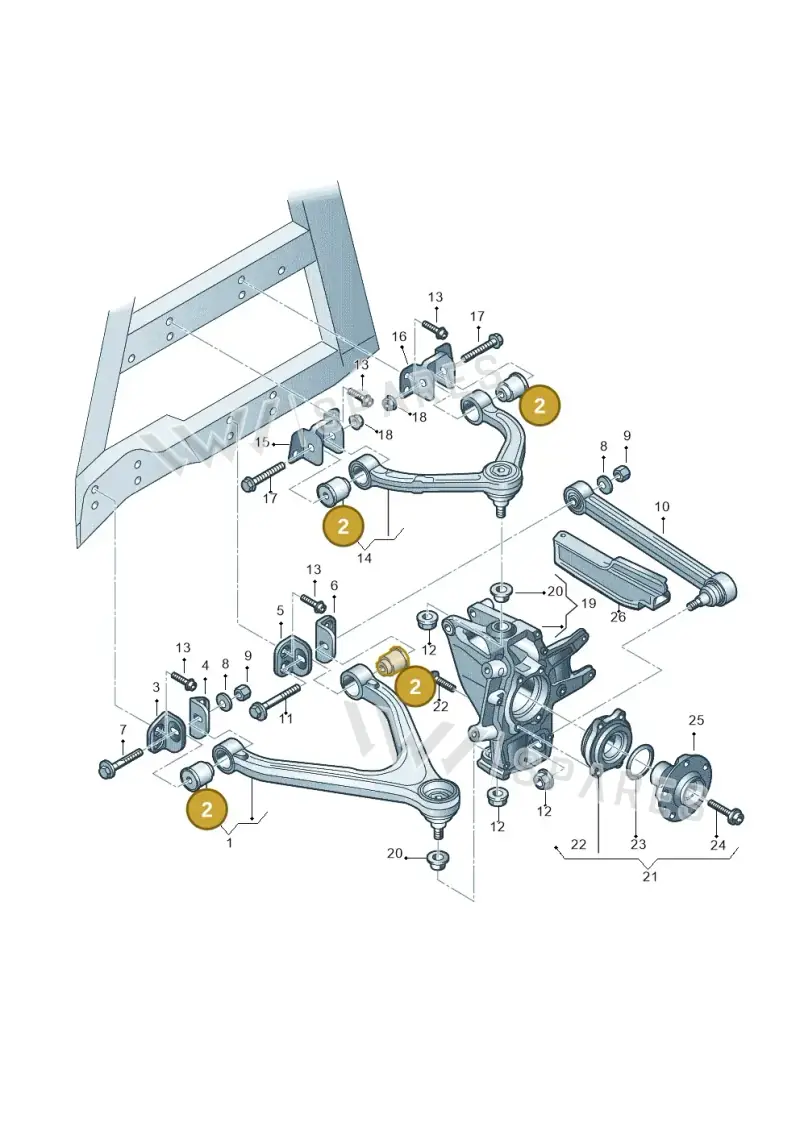 8E0505185P — Audi R8                08> (2007-) diagram 618505000, position 2