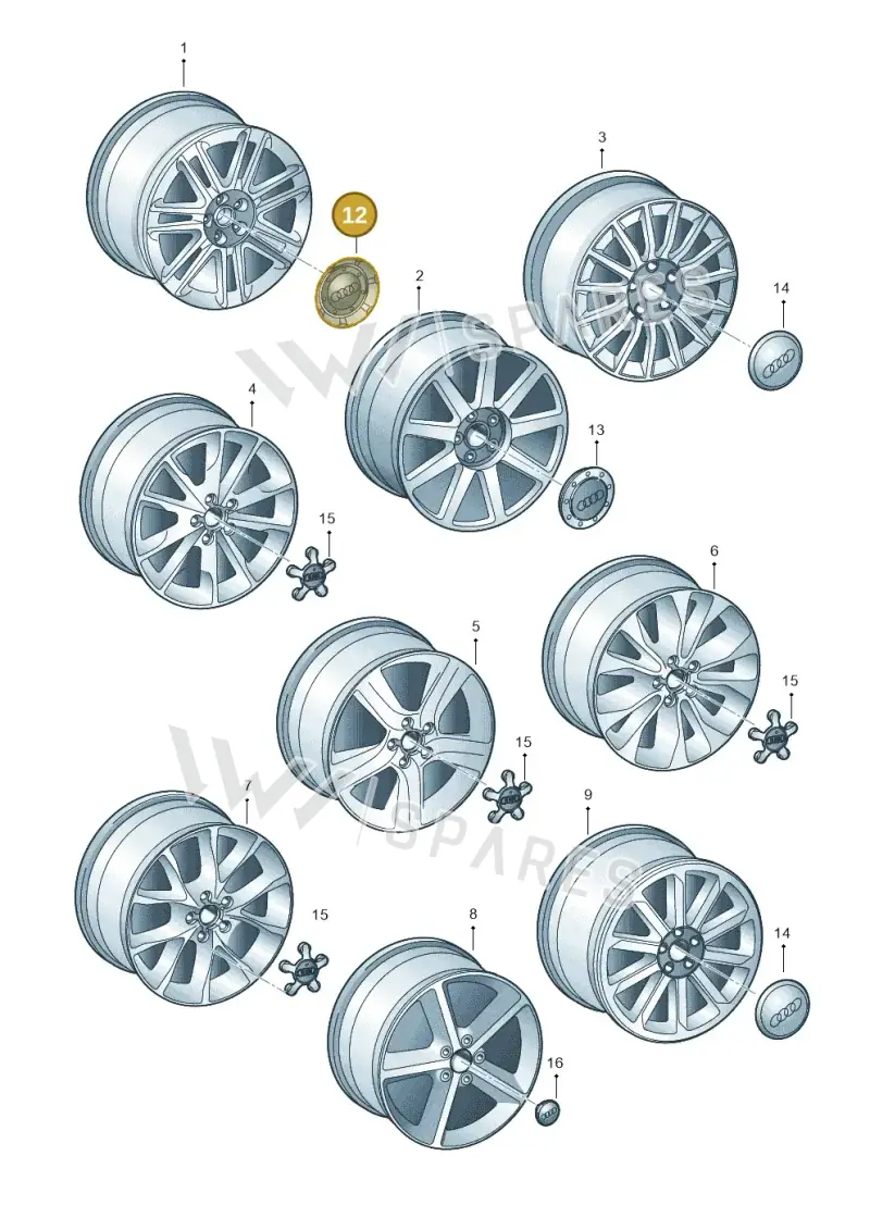 8E0601165NSRA — Audi A6 2.7 TDI (2008-2011) diagram 648601800, position 12