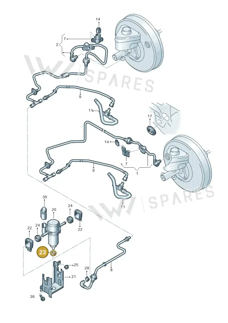 8E0614177A — Audi Q7 qu. 3.0 TDI (2009-2015) diagram 493611750, position 23