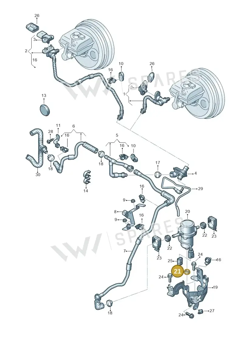 8E0614177A — Audi RS4 Av. qu. 4.2 (2012-2015) diagram 695611800, position 21