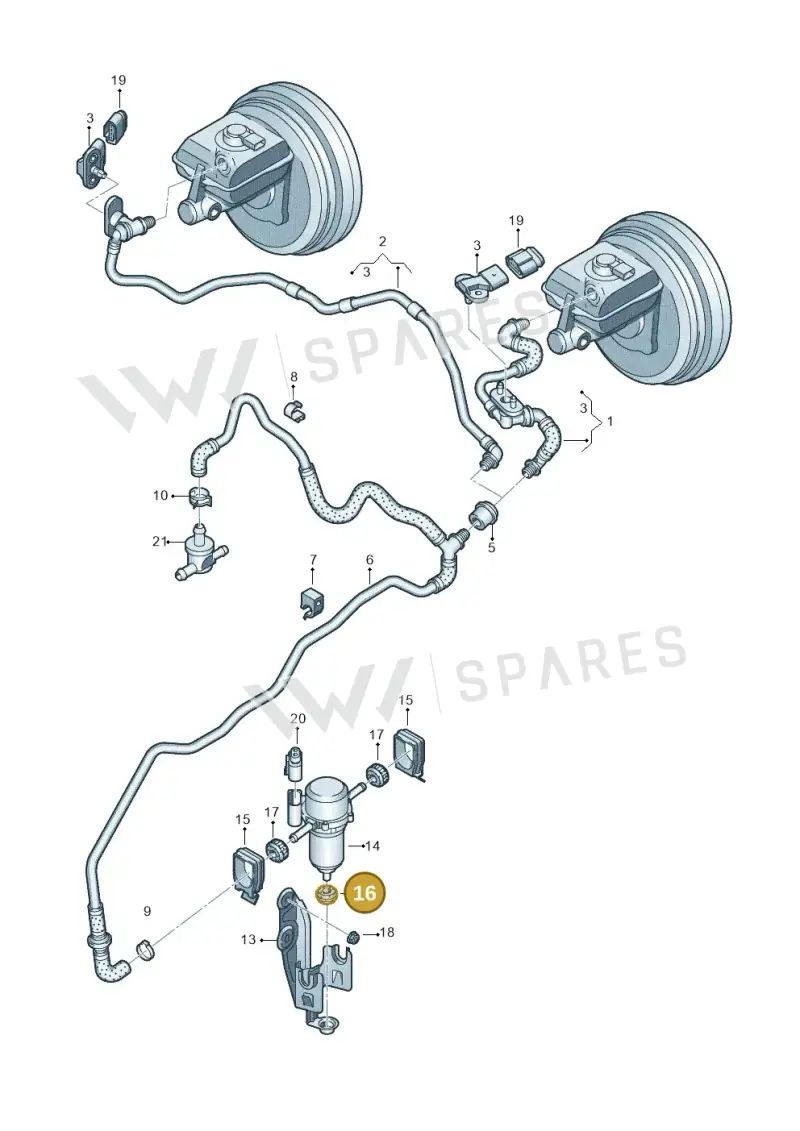 8E0614177A — Audi A8L qu. 3.0 TDI (2009-2014) diagram 696611800, position 16