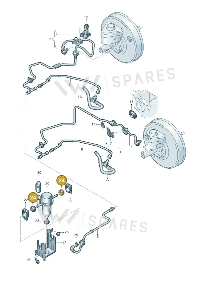 8E0614177B — Audi Q7 qu. 3.0 TDI (2009-2015) diagram 493611750, position 24