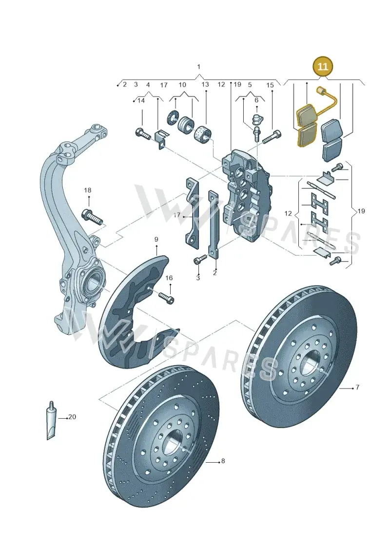 8E0698151Q — Audi RS4 Cabrio qu.    08> (2007-) diagram 290615500, position 11