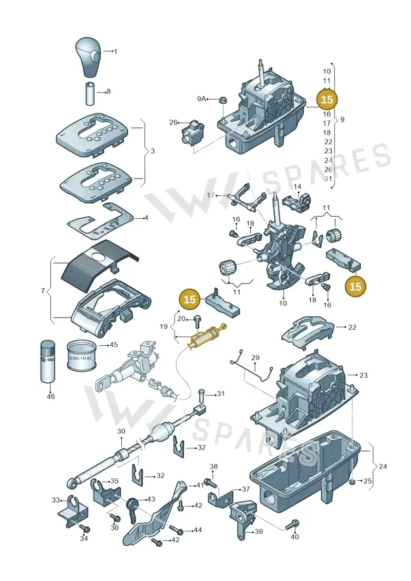 8E0713347 — Audi A4/S4/Av./qu.     05> (2005-) diagram 454713150, position 15