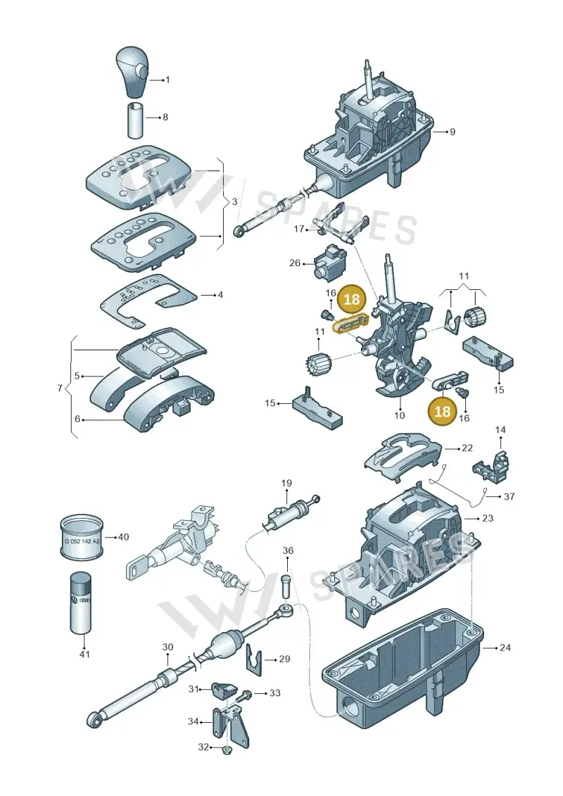 8E0713818 — Audi A4/S4 Cabrio./qu. (2002-2006) diagram 249713200, position 18
