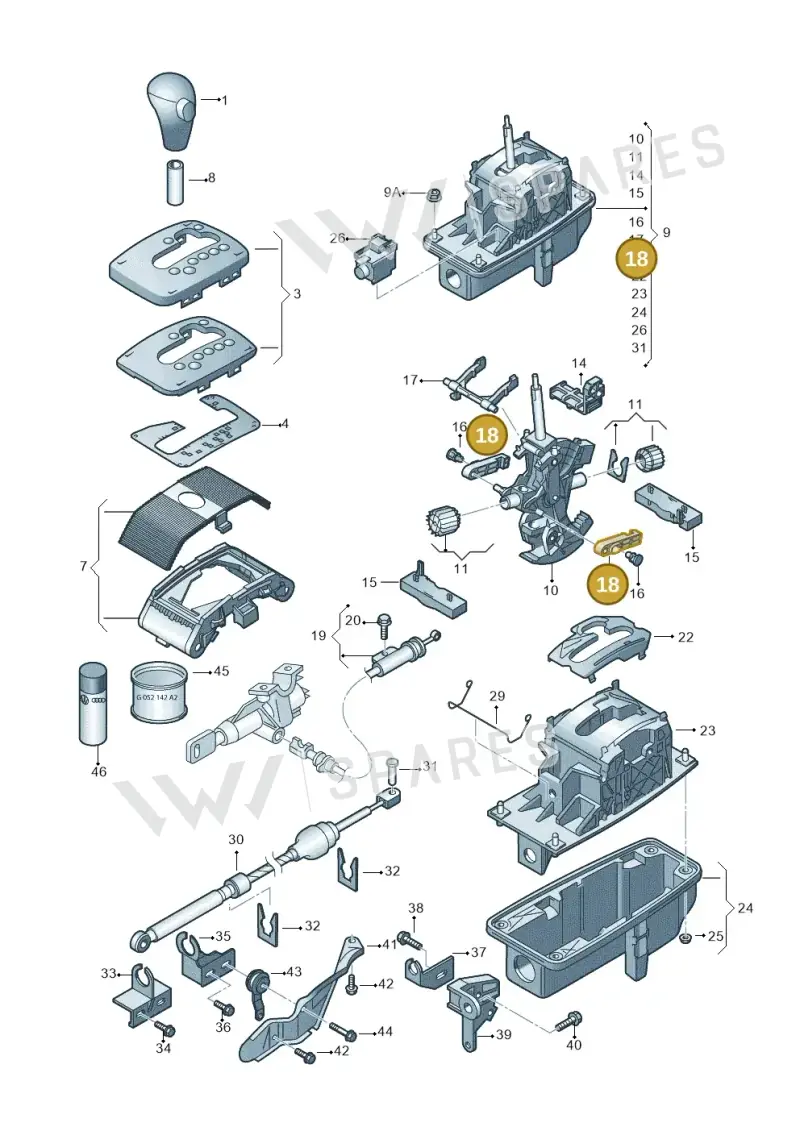 8E0713818 — Audi A4/S4/Av./qu.     05> (2005-) diagram 454713150, position 18