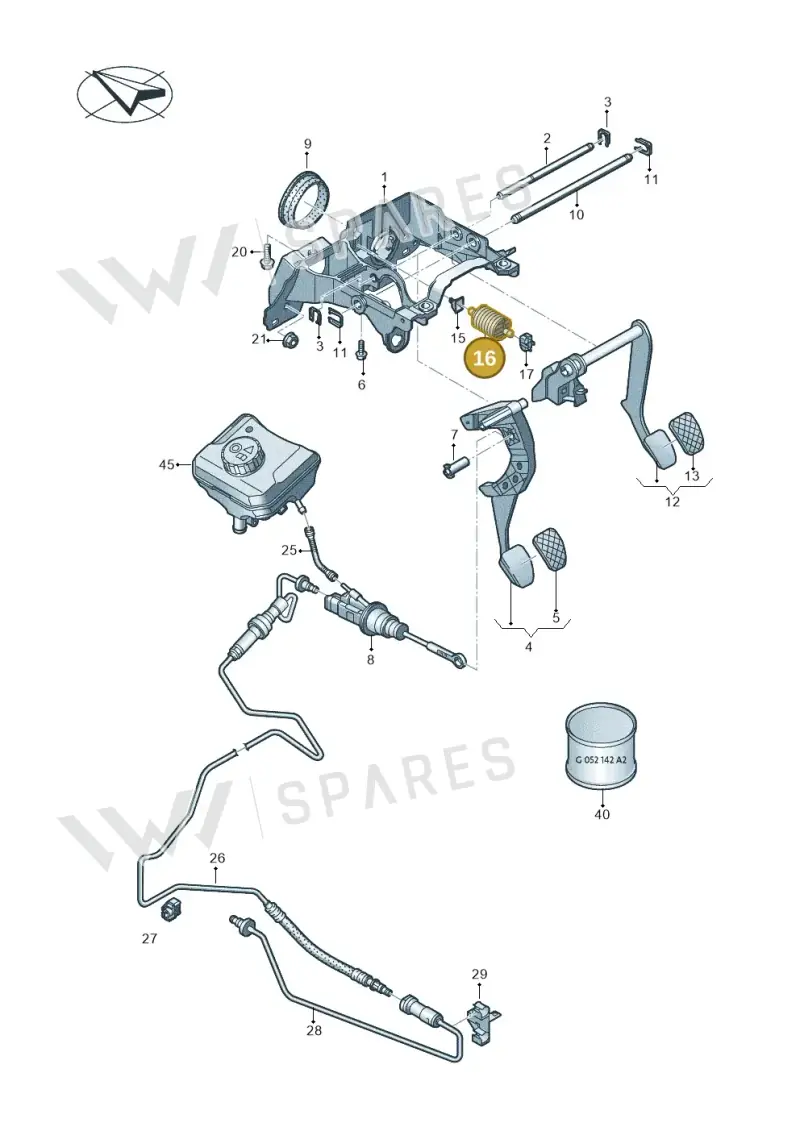 8E0721403D — Audi A5 Cabrio 2.0 (2016-2018) diagram 848721300, position 16