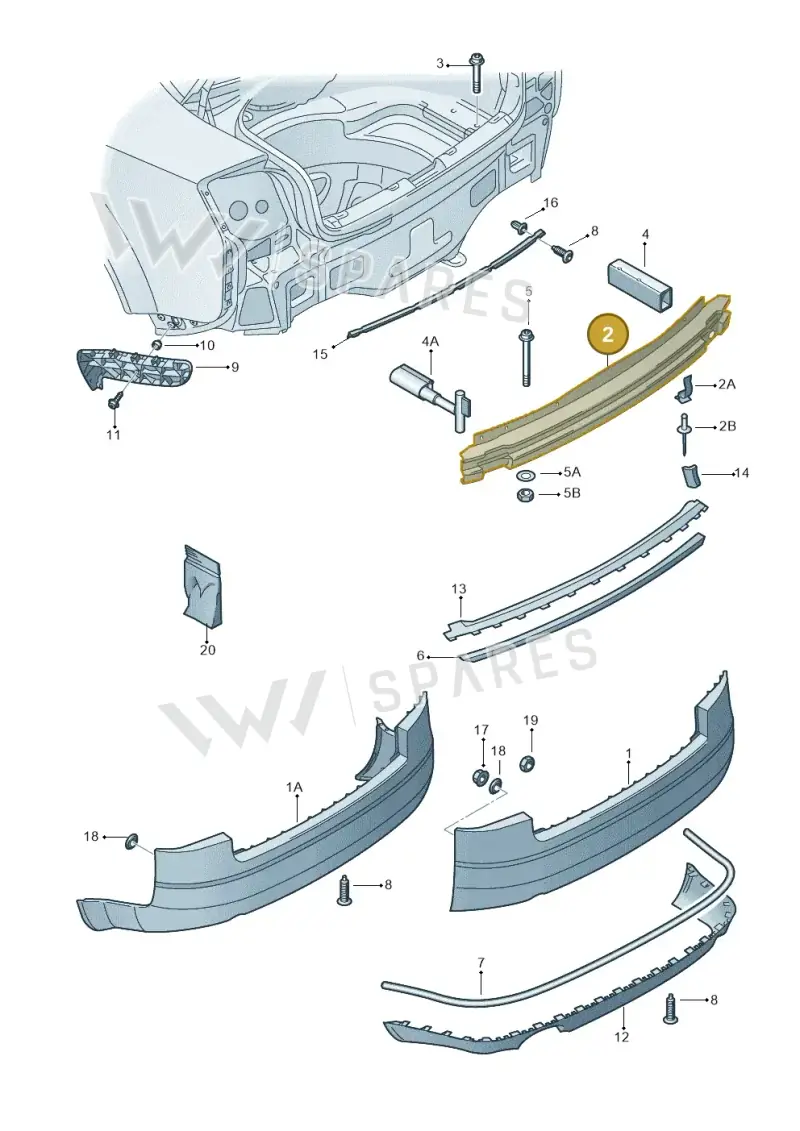 8E0807313L — Audi A4/S4/Av./qu. (2001-2004) diagram 249807500, position 2