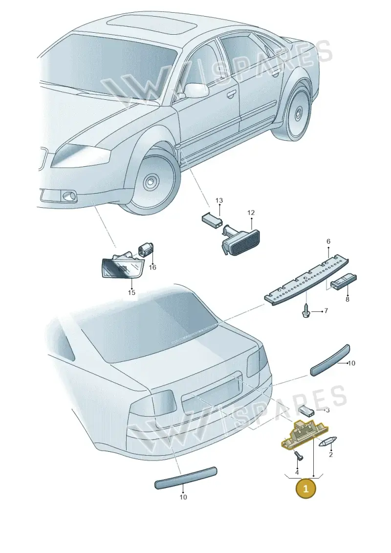 8E0807430B — Audi RS4 qu.           07> (2006-) diagram 291945700, position 1
