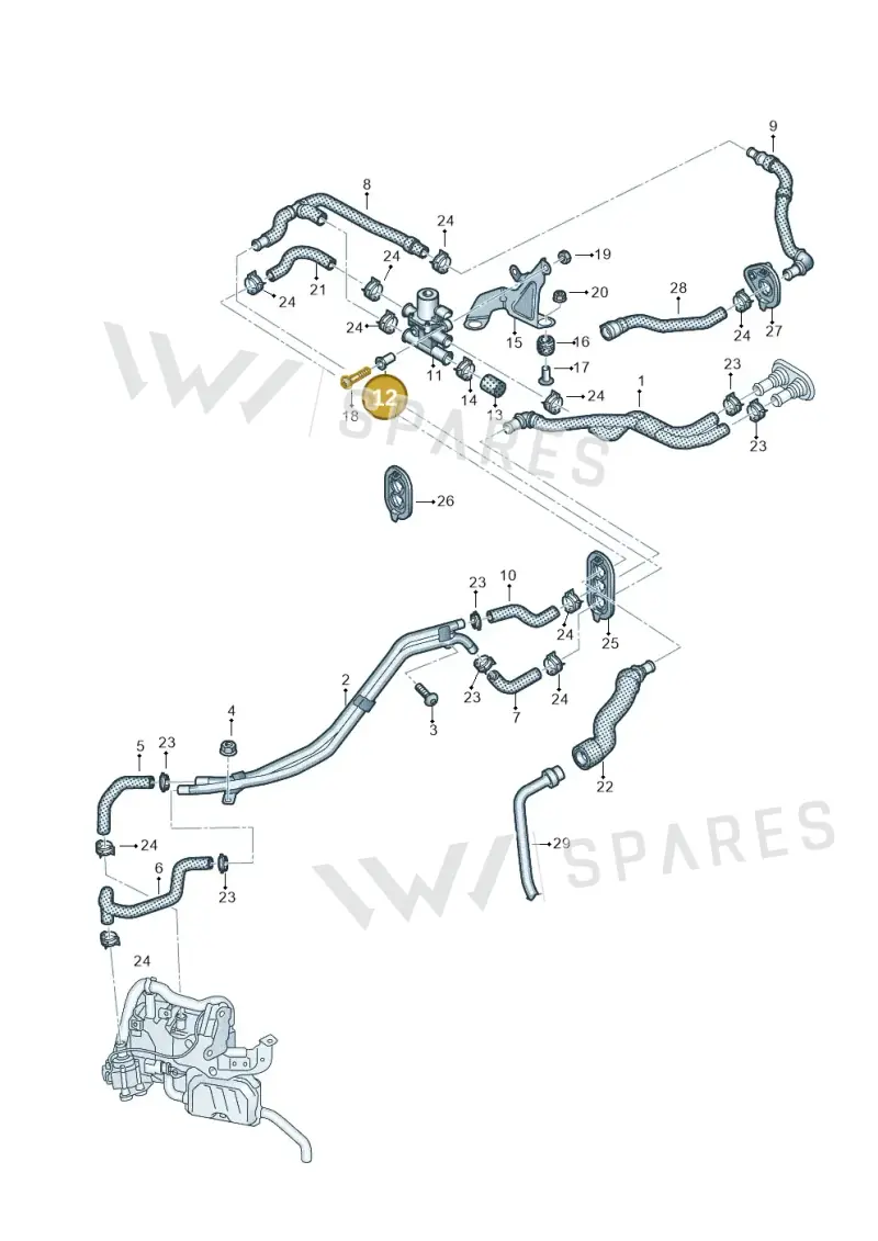 8E0820607 — Audi A5 Sportback (2016-2020) diagram 849261550, position 12