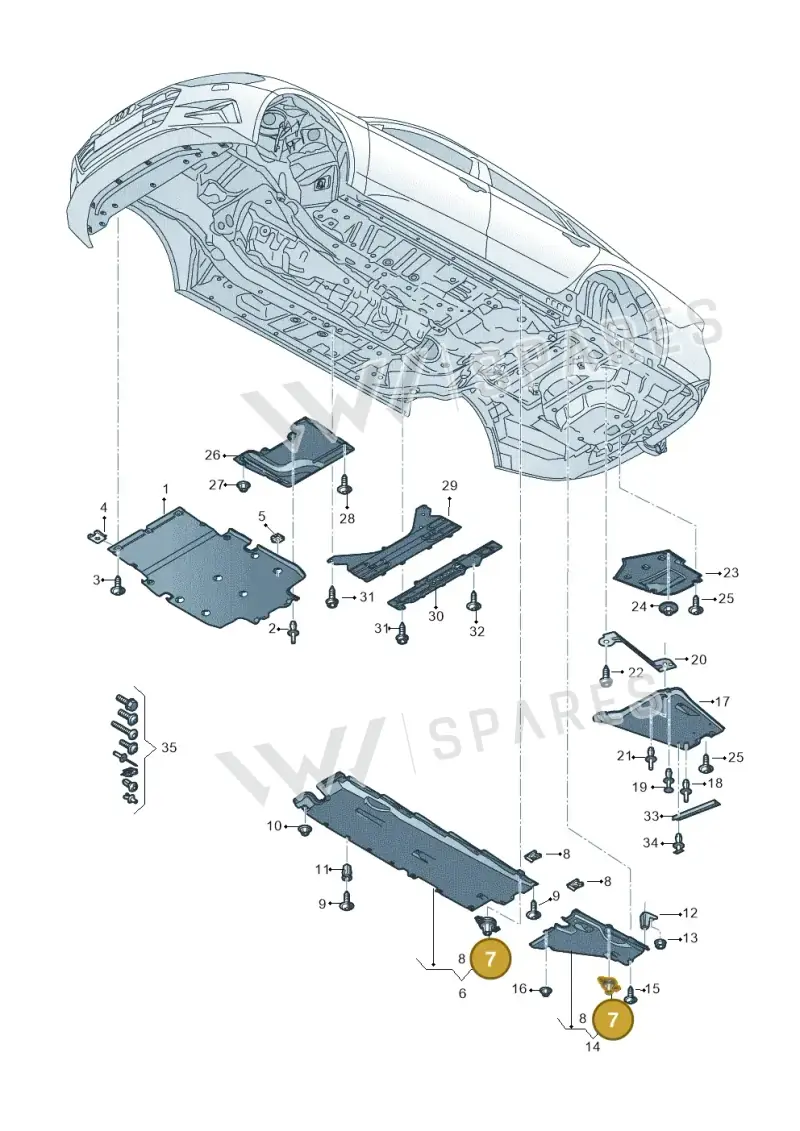8E0825265D — Audi A6 2.0 (2018-) diagram 430825000, position 7