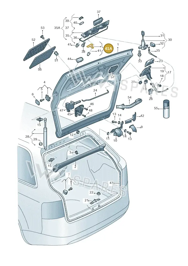8E0827657G — Audi A4/S4/Av./qu.     05> (2005-) diagram 249827200, position 41A