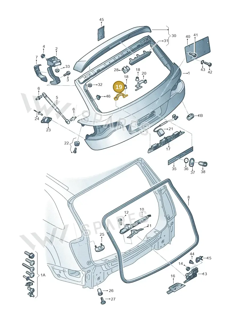 8E0827657G — Audi Q7 qu. 3.0 TDI (2009-2015) diagram 493827000, position 19