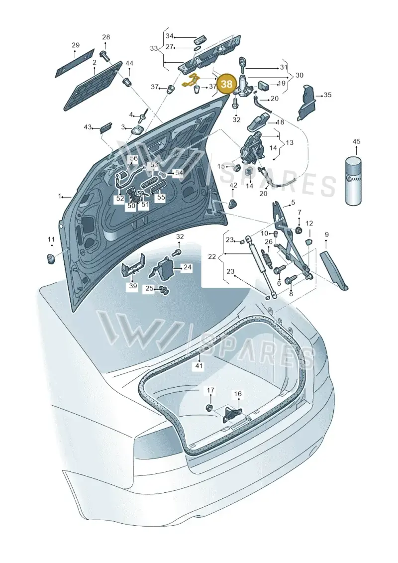 8E0827657H — Audi A4/S4/Av./qu.     05> (2005-) diagram 454827000, position 38