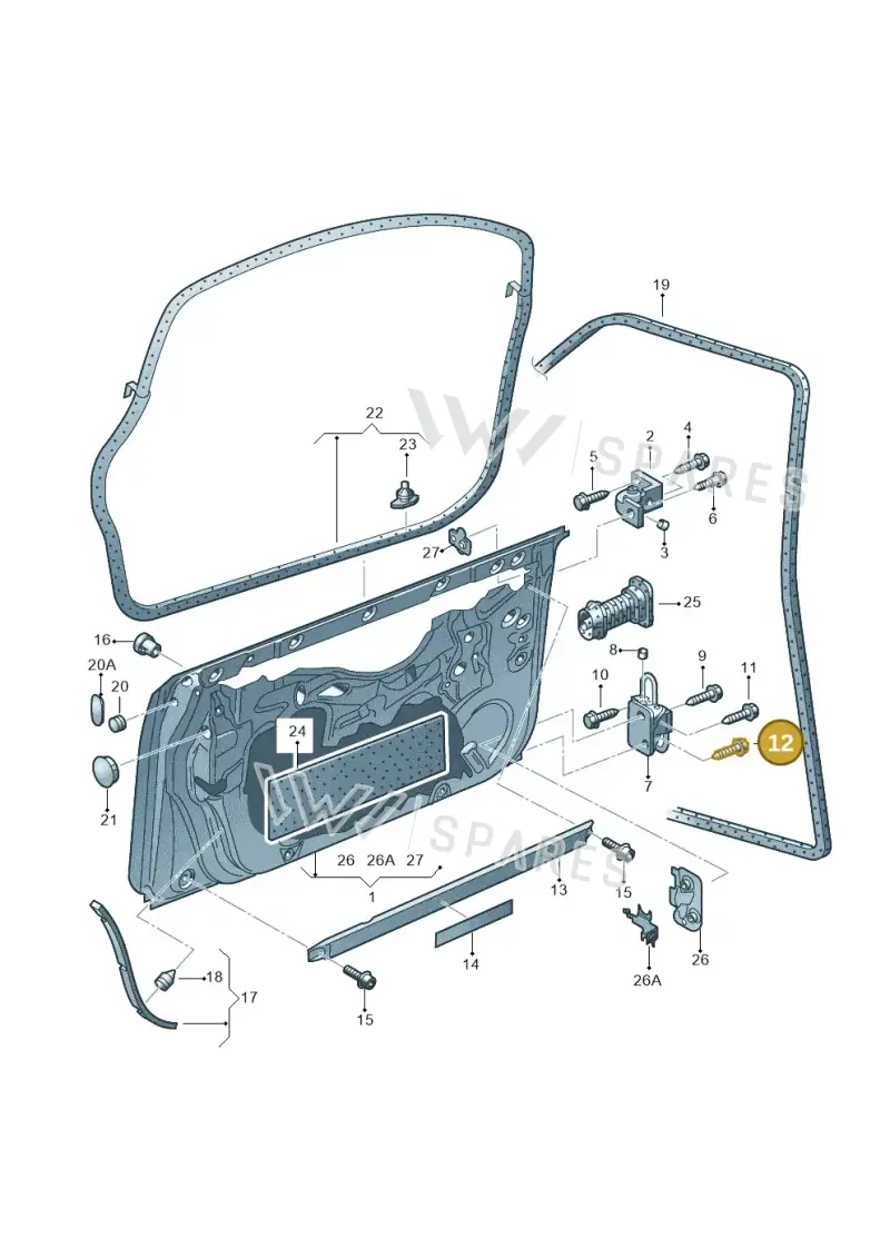 8E0837453A — Audi RS4 qu.           07> (2006-) diagram 249831100, position 12