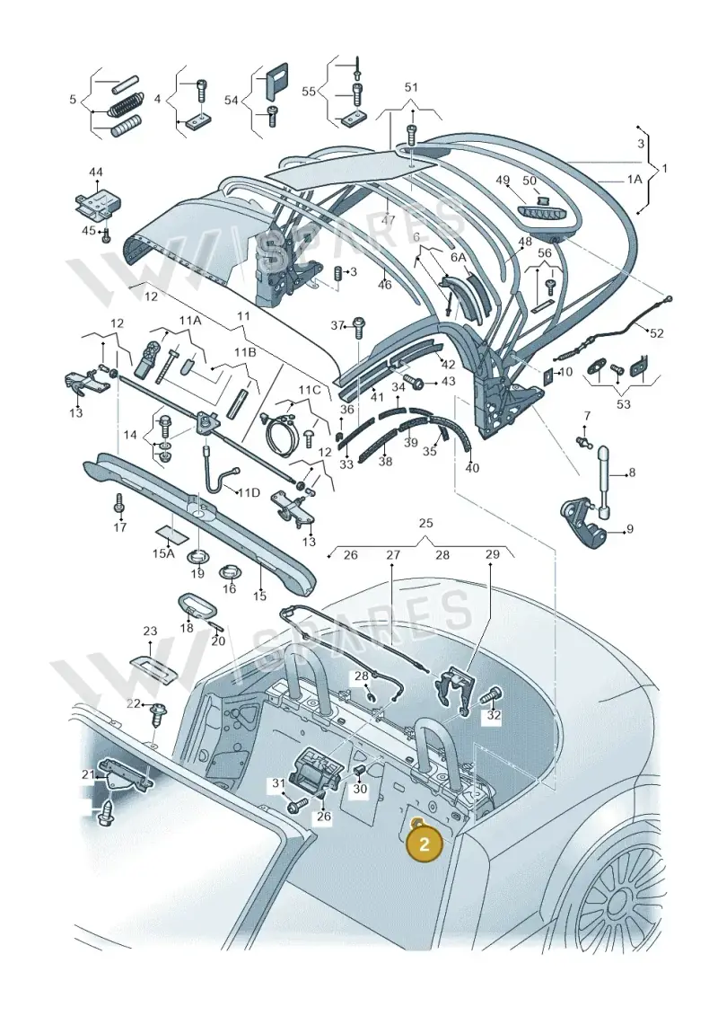 8E0837453A — Audi TTS Coupe 2.0 (2010-2014) diagram 609871100, position 2