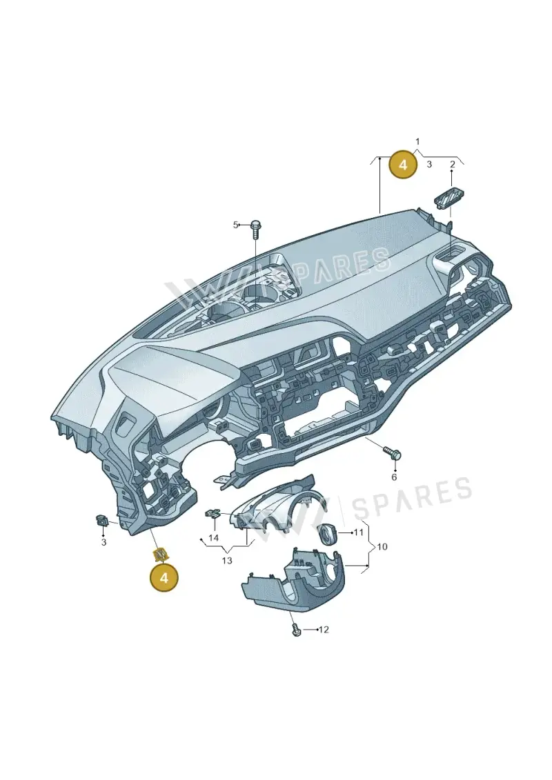 8E0853107 — Audi RSQ3 Sportback (2019-2024) diagram 597857100, position 4