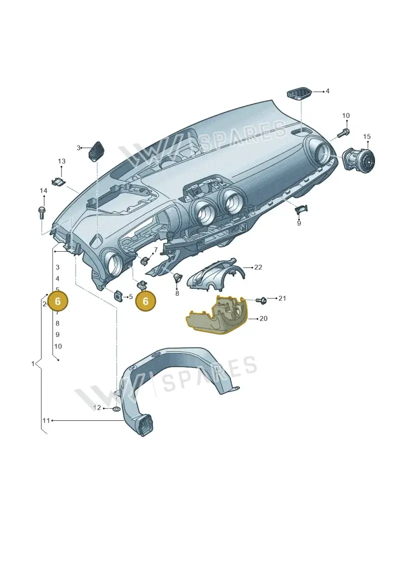 8E0853107 — Audi Q2 2.0 TDI (2016-2018) diagram 803857100, position 6